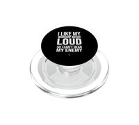Me Gusta la música de adoración en Voz Alta para Que no Pueda Escuchar a mi Enemigo Divertido PopSockets PopGrip para MagSafe