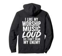 Me Gusta la música de adoración en Voz Alta para Que no Pueda Escuchar a mi Enemigo Divertido Sudadera con Capucha