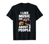 Me Gusta la música y sobre 3 Personas Letras de Canciones Fan Camiseta