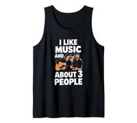 Me Gusta la música y sobre 3 Personas Letras de Canciones Fan Camiseta sin Mangas