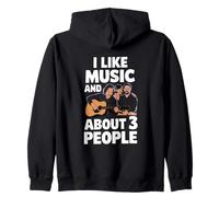 Me Gusta la música y sobre 3 Personas Letras de Canciones Fan Sudadera con Capucha