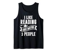 Me Gusta Leer y quizás 3 Personas Camiseta sin Mangas