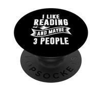 Me Gusta Leer y quizás 3 Personas PopSockets PopGrip Adhesivo