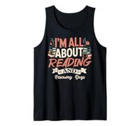 Me Gusta Leer y rescatar Perros | Humor de Libros y Mascotas Camiseta sin Mangas