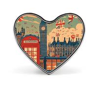 Me gusta Londres Pin de solapa Broche de moda Pin Lindos botones Insignias en forma de corazón