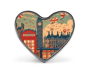 Me gusta Londres Pin de solapa Broche de moda Pin Lindos botones Insignias en forma de corazón
