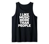 Me Gusta más la música Que la Gente Camiseta sin Mangas