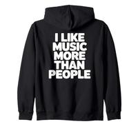 Me Gusta más la música Que la Gente Sudadera con Capucha