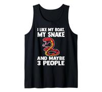 Me gusta mi barco, serpiente y tal vez 3 personas serpientes Camiseta sin Mangas