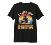 Me Gusta mi Belga Tervuren y Tal Vez 3 Personas dueño de Perro Camiseta Premium