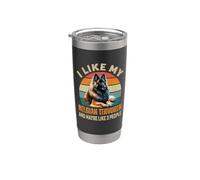 Me gusta mi belga Tervuren y tal vez 3 personas dueño de perro Vaso térmico de acero inoxidable de doble pared