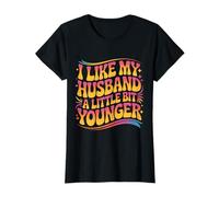 Me Gusta mi Esposo un Poco más Joven Groovy Sayings Camiseta