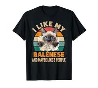 Me Gusta mi Gato balinés & 3 Personas Propietario siamés introvertido Camiseta