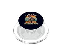 Me Gusta mi Gato Maine Coon y Tal Vez 3 Personas Funny Cats Dueño PopSockets PopGrip para MagSafe
