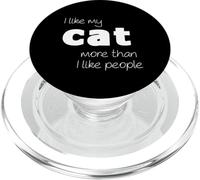 Me Gusta mi Gato más Que la Gente Mascota Graciosa PopSockets PopGrip para MagSafe
