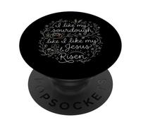 Me Gusta mi Masa Madre como mi Jesús resucitado Flores cristianas PopSockets PopGrip Adhesivo