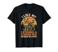 Me gusta mi perro Catahoula y dueño de una mascota divertida para 3 personas Camiseta
