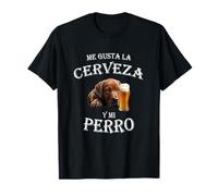 Me gusta mi perro y cerveza retriever labrador perros Camiseta