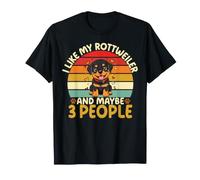 Me Gusta mi Rottweiler y Tal Vez 3 Personas Divertido Introvertido Camiseta