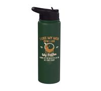 Me gusta mis hombres cómo me gusta mi café deslizándose fuera del techo Stainless Steel Insulated Water Bottle