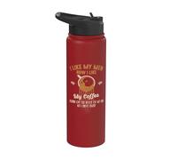 Me gusta mis hombres cómo me gusta mi café deslizándose fuera del techo Stainless Steel Insulated Water Bottle