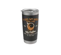 Me gusta mis hombres cómo me gusta mi café deslizándose fuera del techo Vaso térmico de acero inoxidable de doble pared