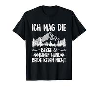 Me gusta Montañas & Perro Ambos Hablar No Senderismo Perros Montaña Camiseta