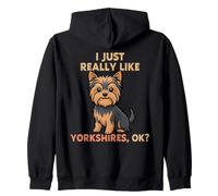 Me Gusta Mucho el Lindo Perro de Yorkshire, Amante de los Animales. Sudadera con Capucha