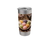 Me gusta mucho Mochi Sweet New Year Postre Vaso térmico de acero inoxidable de doble pared
