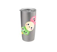 Me gusta mucho Mochi Sweet New Year Postre Vaso térmico de acero inoxidable de doble pared