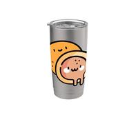 Me gusta mucho Mochi Sweet New Year Postre Vaso térmico de acero inoxidable de doble pared