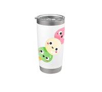 Me gusta mucho Mochi Sweet New Year Postre Vaso térmico de acero inoxidable de doble pared
