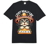 Me Gusta Mucho Tacos Sombrero Cat Tacos Entusiasta Comfort Colors Adult Heavyweight T-Shirt
