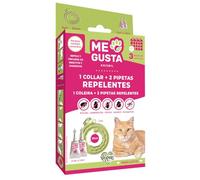 ME GUSTA Pack de Collar y Pipetas Repelentes para Gatos | Incluye 1 Collar y 2 pipetas | Repele Todo Tipo de Insectos