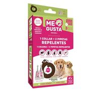 ME GUSTA Pack de Collar y Pipetas Repelentes para Perros | Incluye 1 Collar y 2 pipetas | Repele Todo Tipo de Insectos