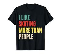 Me Gusta Patinar más Que Gente Patinador Divertido Camiseta