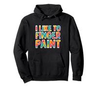 Me Gusta Pintar los Dedos Estoy pintando Parejas Divertidas Sudadera con Capucha