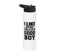 Me gusta que me llamen un buen chico cita sarcástica Stainless Steel Insulated Water Bottle