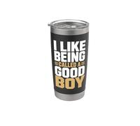 Me gusta que me llamen un buen chico Meme divertido Vaso térmico de acero inoxidable de doble pared