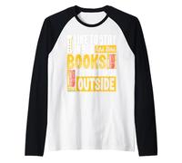 Me gusta quedarme en la cama y leer libros, es demasiado gente fuera de sí Camiseta Manga Raglan