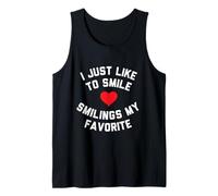 Me Gusta Sonreír Sonriendo Mi Favorito Camiseta sin Mangas