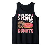 Me gusta tal vez 3 personas y donas Camiseta sin Mangas