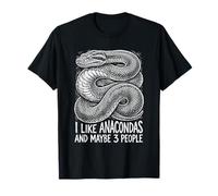Me Gustan Las anacondas y quizás 3 Personas Python Snake Camiseta