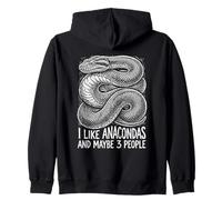 Me Gustan Las anacondas y quizás 3 Personas Python Snake Sudadera con Capucha