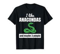 Me Gustan Las anacondas y Tal Vez 3 Personas Funny Snake Camiseta