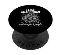 Me Gustan Las anacondas y Tal Vez 3 Personas Herping Zoo PopSockets PopGrip Adhesivo