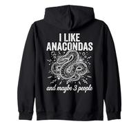 Me Gustan Las anacondas y Tal Vez 3 Personas Herping Zoo Sudadera con Capucha