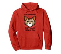 Me gustan las cebollas Hacen Llorar Gato Gracioso Meme Humor Sudadera con Capucha