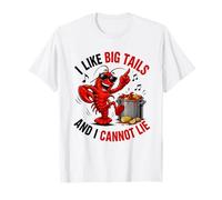 Me Gustan Las Colas Grandes y no Puedo mentir cangrejos Mariscos Cajún Camiseta