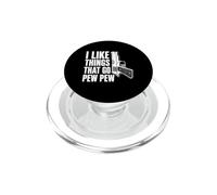 Me Gustan Las Cosas Que Van a Pew Pew Funny Gun Amante PopSockets PopGrip para MagSafe
